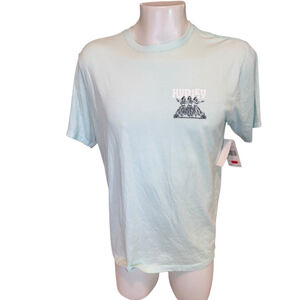 Men's Hurley T-Shirt Size M Light Blue